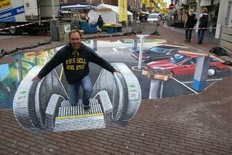 3d Art Street Painting High Definition Widescreen Wallpaper