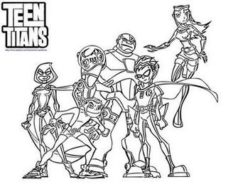 Top Teen Titans Coloring S Image Kids Pedia