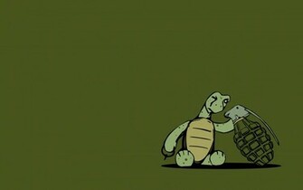 Turtle Grenade Art Funny