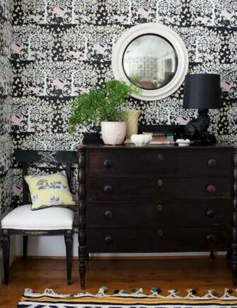 About My Enchanted Forest Wallpaper Mixed With A Touch Of Harlem Toile