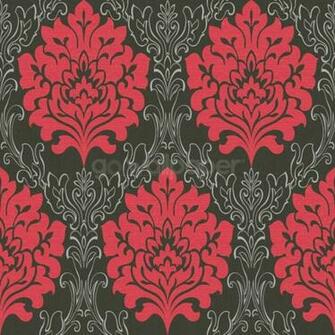 Debona Marrakech Damask Red Black