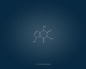 Caffeine Molecule Denim Wallpaper In Blue By Averywebdesign On