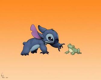 Stitch And Froggy Wallpaper By Ribera
