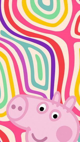 Peppa Pig Phone Colorful Wallpaper
