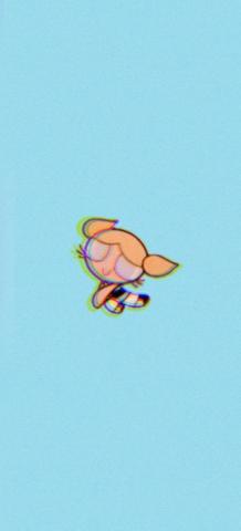 Bubble Powerpuff Girl Phone Wallpaper Blue iPhone
