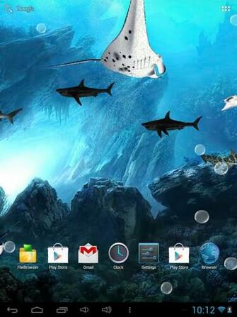 3d Sharks Live Wallpaper HD Background And Mantas