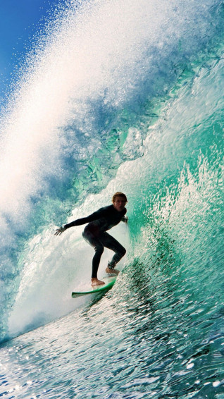 Surfing iPhone Wallpaper