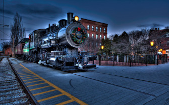 Boston Christmas Train Wallpaper