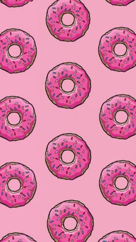 Donut Pink Wallpaper Background