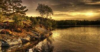 Lake In Sweden On Evening 4k Ultra HD Wallpaper HDr Photography