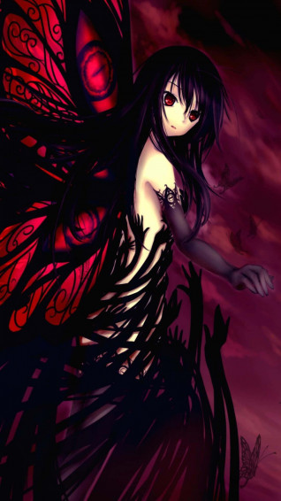 Fascinating Gothic Anime iPhone Lock Screen Wallpaper