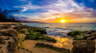 Ocean Sunset Sea 4k Wallpaper