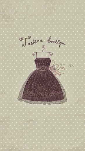 Boutique Vintage Dress iPhone Wallpaper