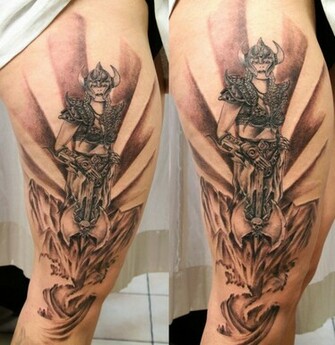 Tat Viking Woman Background By 2face Tattoo