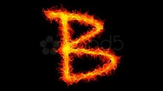 Letter B Wallpaper Fire Graffiti