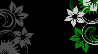 Floral Background Green Silver Grey Black By Shadowweaver97 On