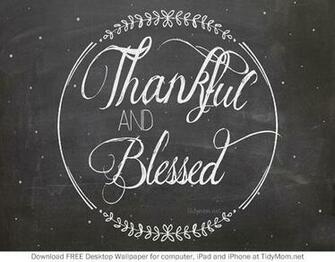 Thankful And Blessed November Chalkboard Wallpaper For Desktop iPhone