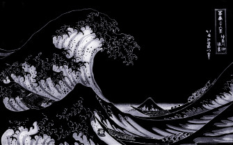 The Great Wave Off Kanagawa With A Twist Wallpaper