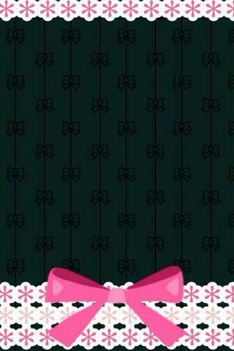 Pink Wallpaper Bows Bow Phn Black