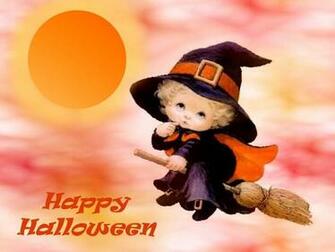 Photo A Very Cute Witch Children S Halloween Wallpaper Album