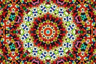 Jelly Bean Kaleidoscope Background By Linnaea Mallette