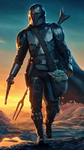 The Mandalorian Din Djarin Baby Yoda Grogu HD 4k Wallpaper