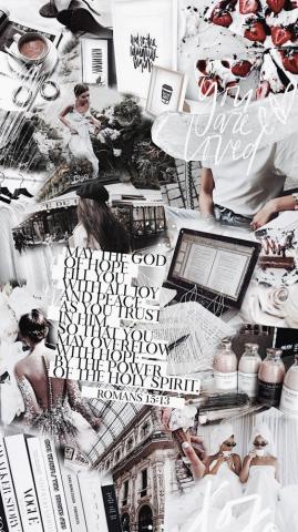 White Aesthetic X Luxe Collage Wallpaper iPhone