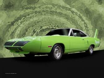 Plymouth Road Runner Wallpaper Green 1600