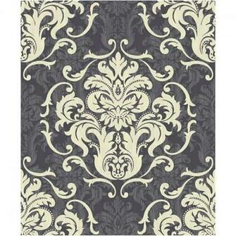 Damask Wallpaper Black