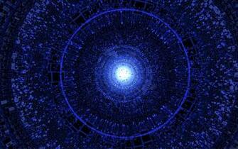 Light Abstract Blue Spiral Digital Art Wallpaper