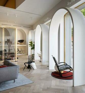 Knoll Gives La A Stamp Of Approval With Its New Store Wallpaper
