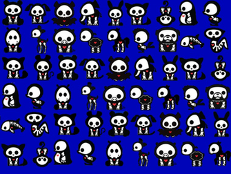 Skelanimal Wallpaper Blue By Puppetlover