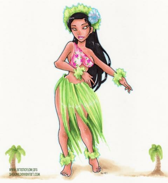 Hula Girl By Shidonii