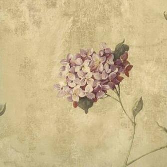 Beige Purple Cg97016 Henrietta Hydrangea Wallpaper Kitchen