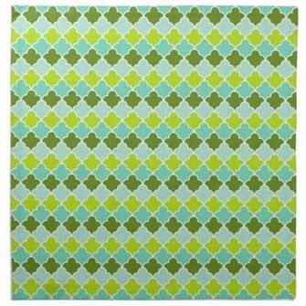 Turquoise Quatrefoil Pattern Geometric Green Aqua