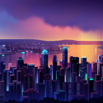 4k iPad City Buildings Wallpaper