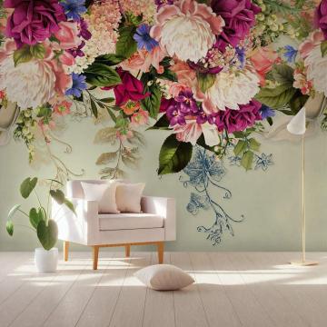 Amazon Murwall Floral Wallpaper Vintage Pink Flower Wall