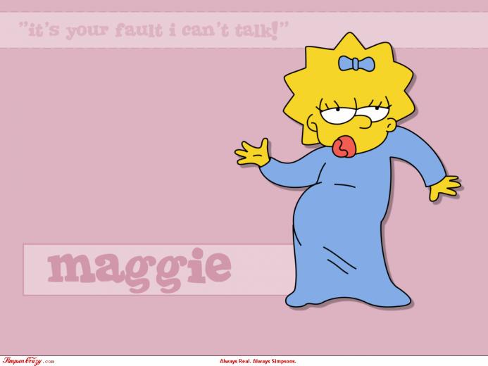 Maggie Tv Simpsons The Wallpaper Background
