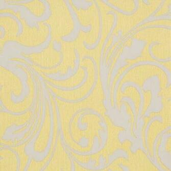 Mustard Yellow Gray Modern Adore Splashy Corsage Wallpaper