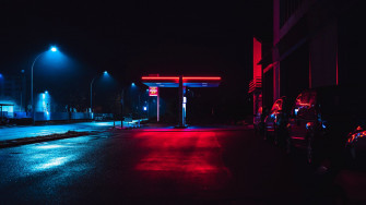 Wallpaper Night City Neon Lights Street Full HD HDtv FHD