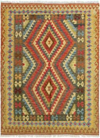 Millwood Pines Jamya Handwoven Flatweave X Wool Red Sky