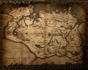 Skyrim Map Wallpaper