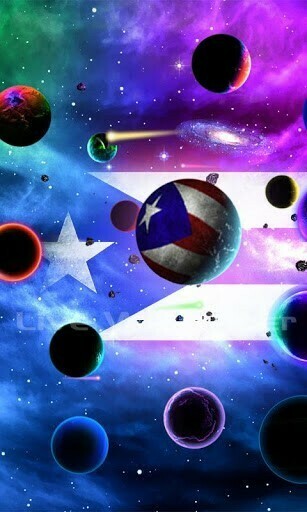 Bigger Puerto Rico Flag Planets For Android Screenshot