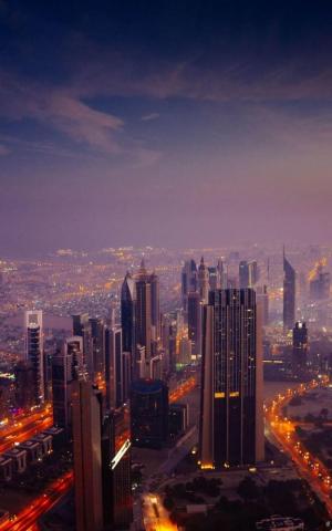 Dubai Uae City Wallpaper Sunrise iPhone