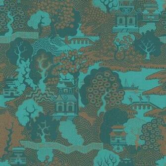 Sugar Meows Summer Palace Wallpaper By Osborne Little