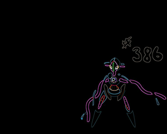 Deoxys Pokemon Wallpaper Neon Colours By Artisticninja