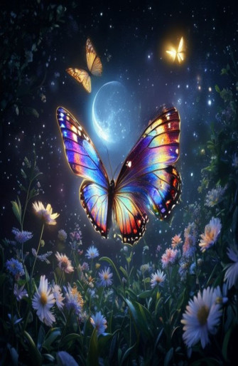 Night Butterfly Wallpaper