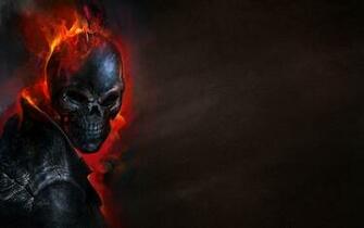 Ghost Rider Skeleton Skull Fire Dark