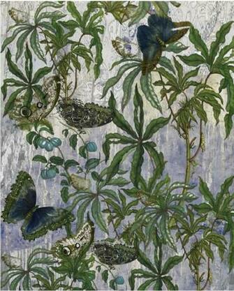 Kerrie Brown Plein Air Dining Fabric Wallpaper