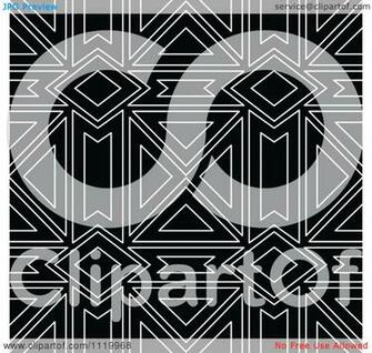 Clipart Of A Seamless Black And White Diamond Pattern Background